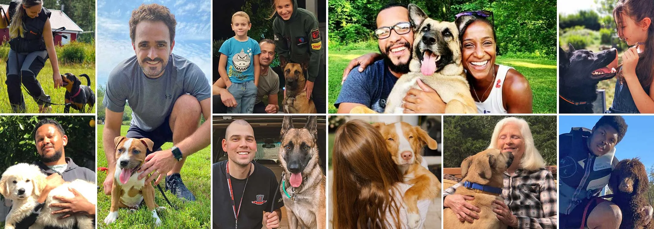 Members with their dogs